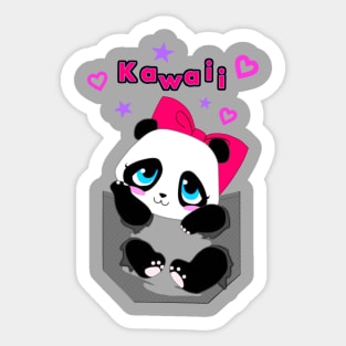 Kawaii Female Pocket Panda Sticker